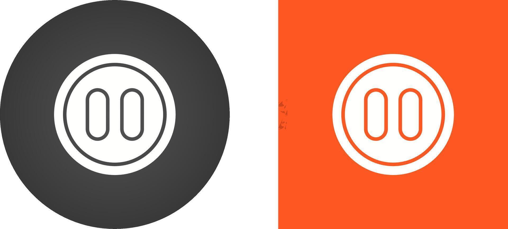 Pause Button Vector Icon