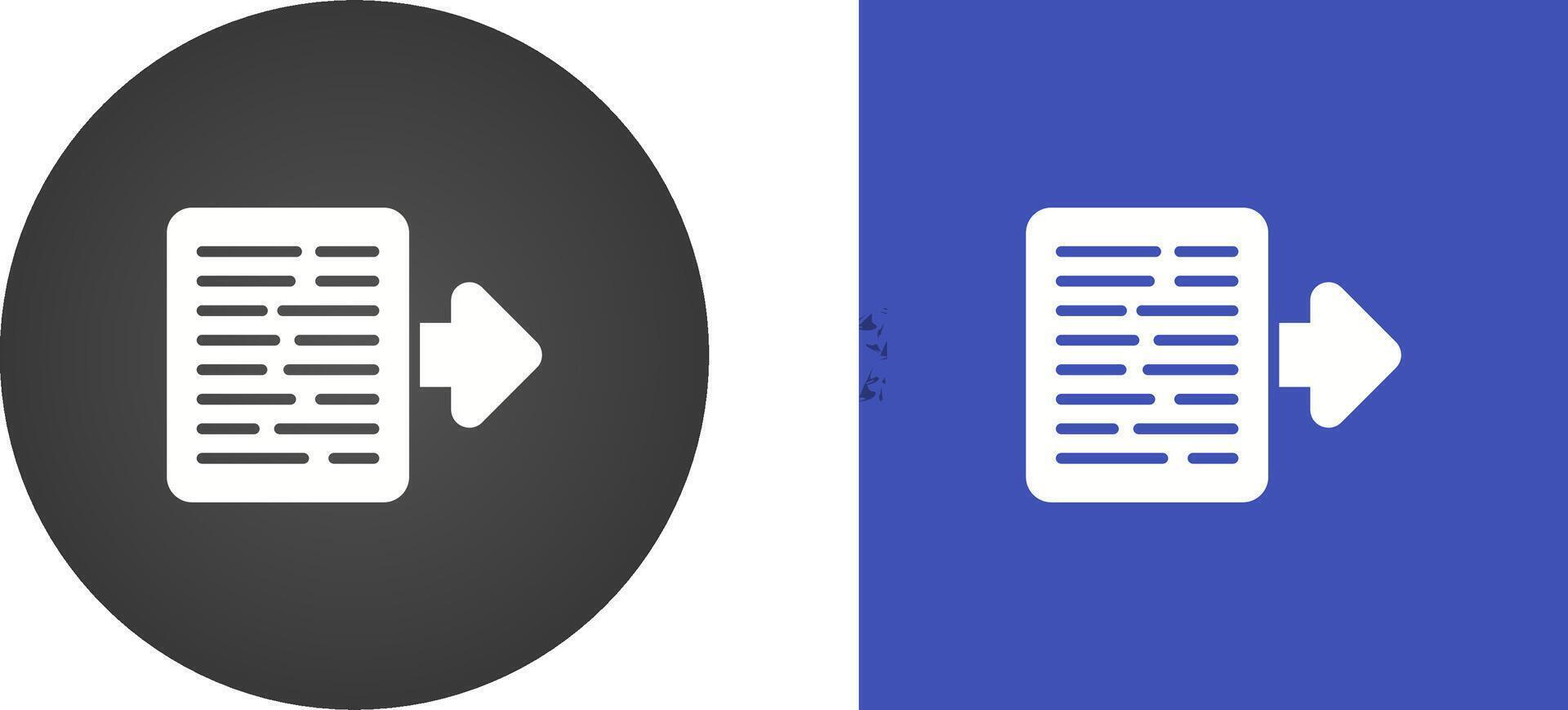 Document Export Vector Icon