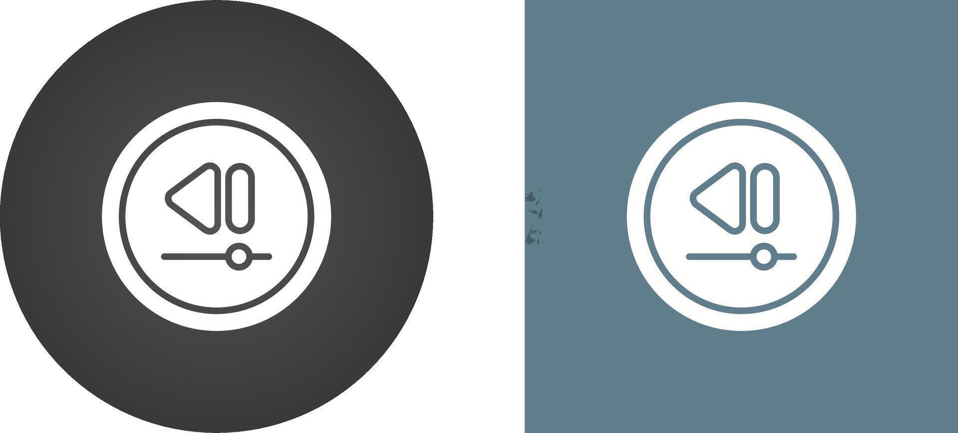 Video Rewind Button Vector Icon