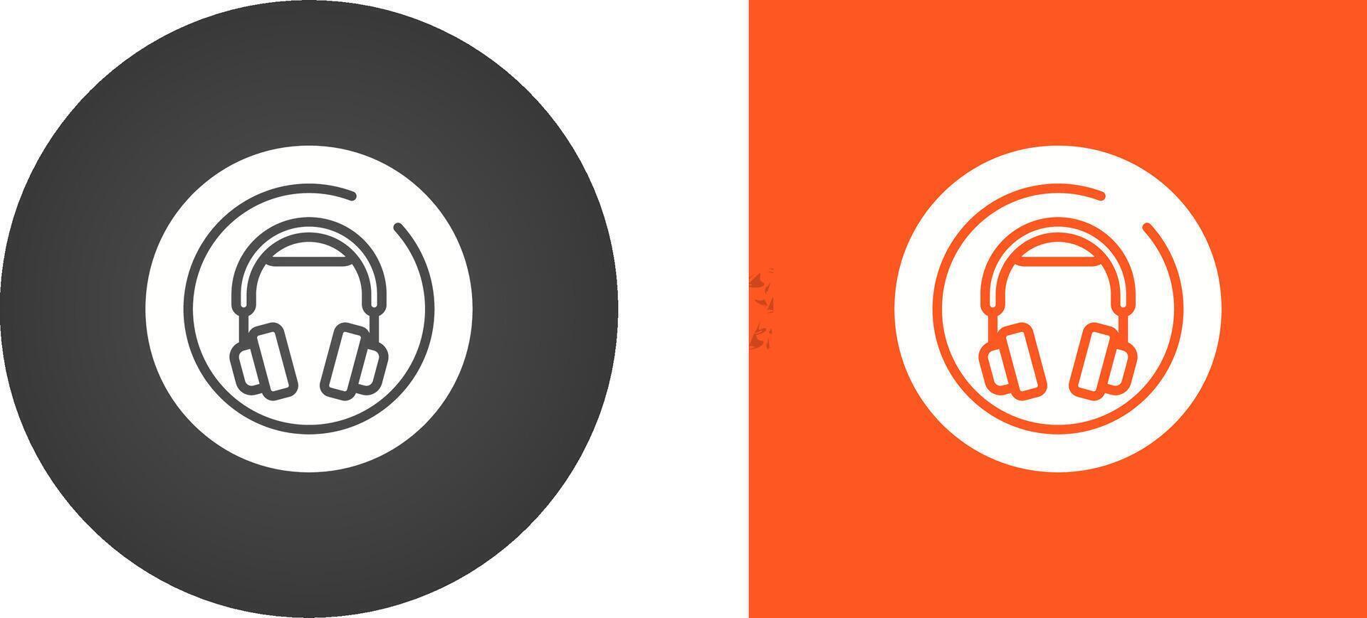 Headphones Circle Vector Icon
