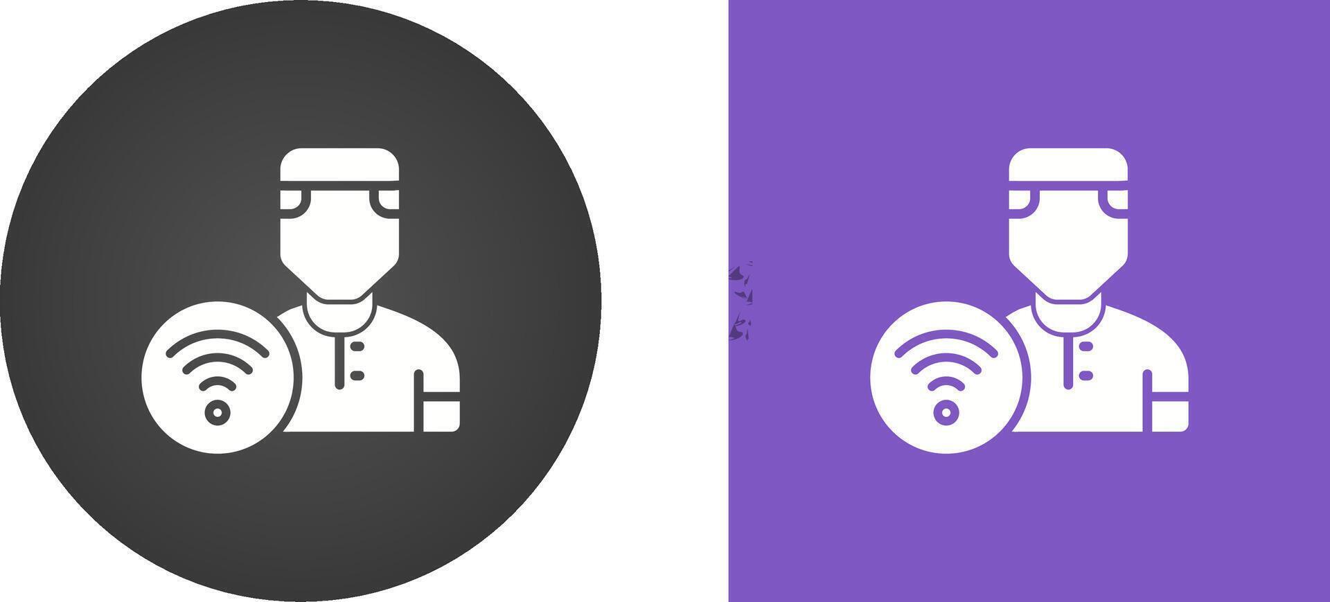 Wifi User Vector Icon