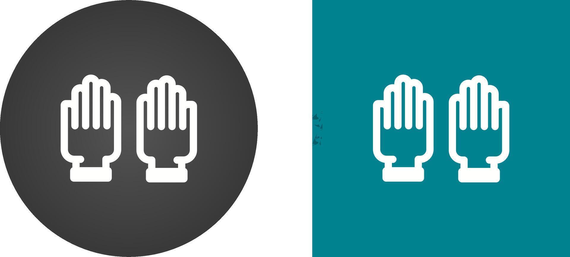 Rubber Gloves Vector Icon