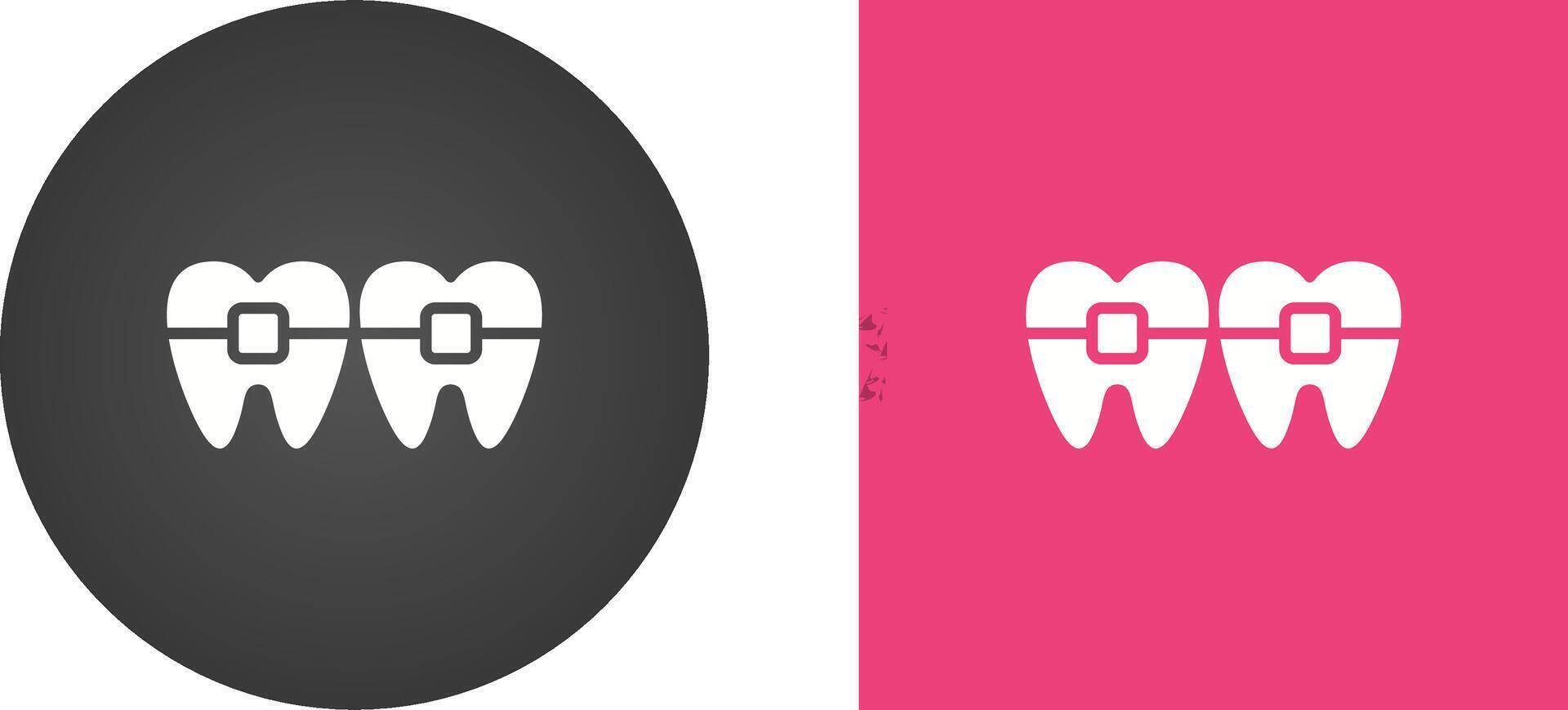 icono de vector de dientes