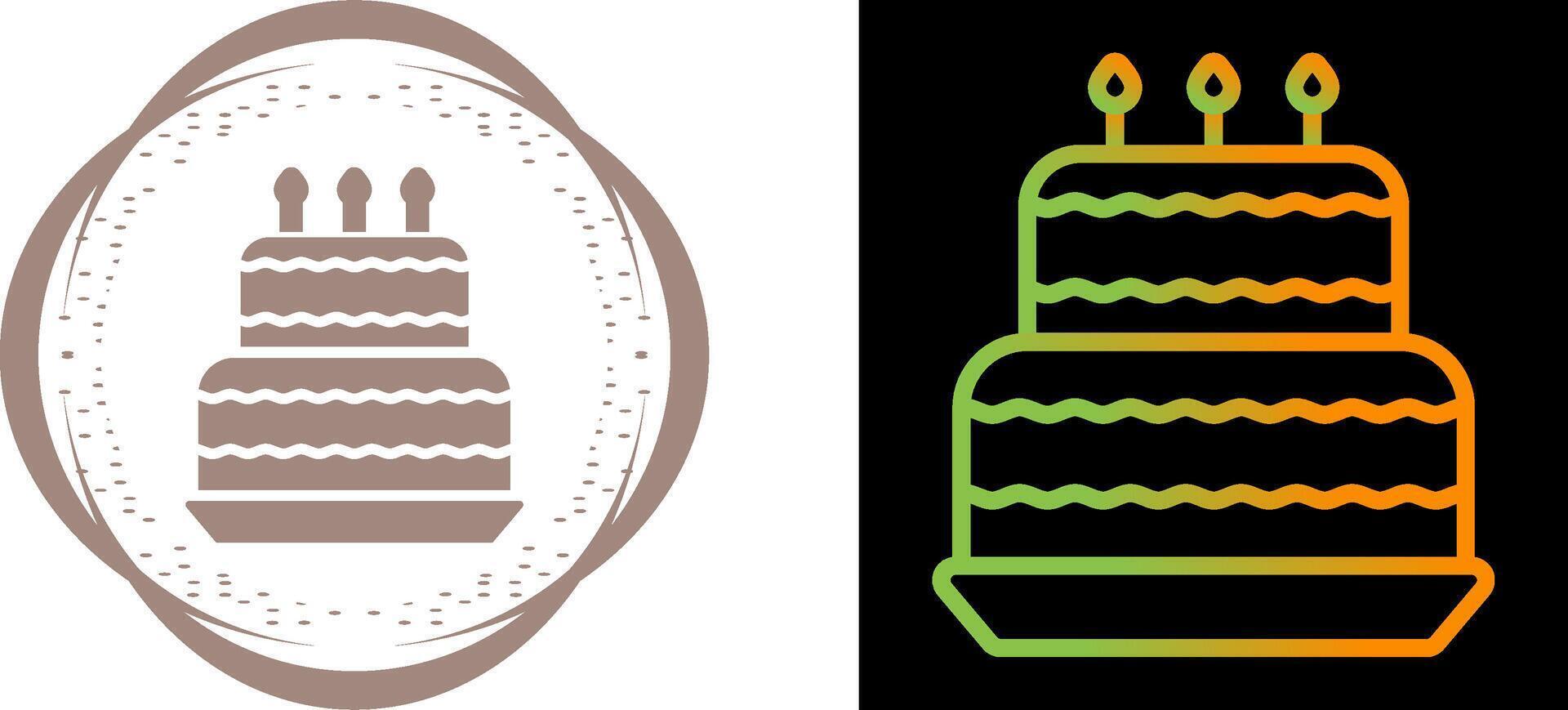 Birthday cake Vector Icon