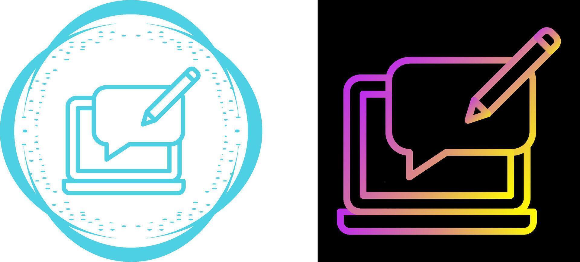 Blog Comment Vector Icon