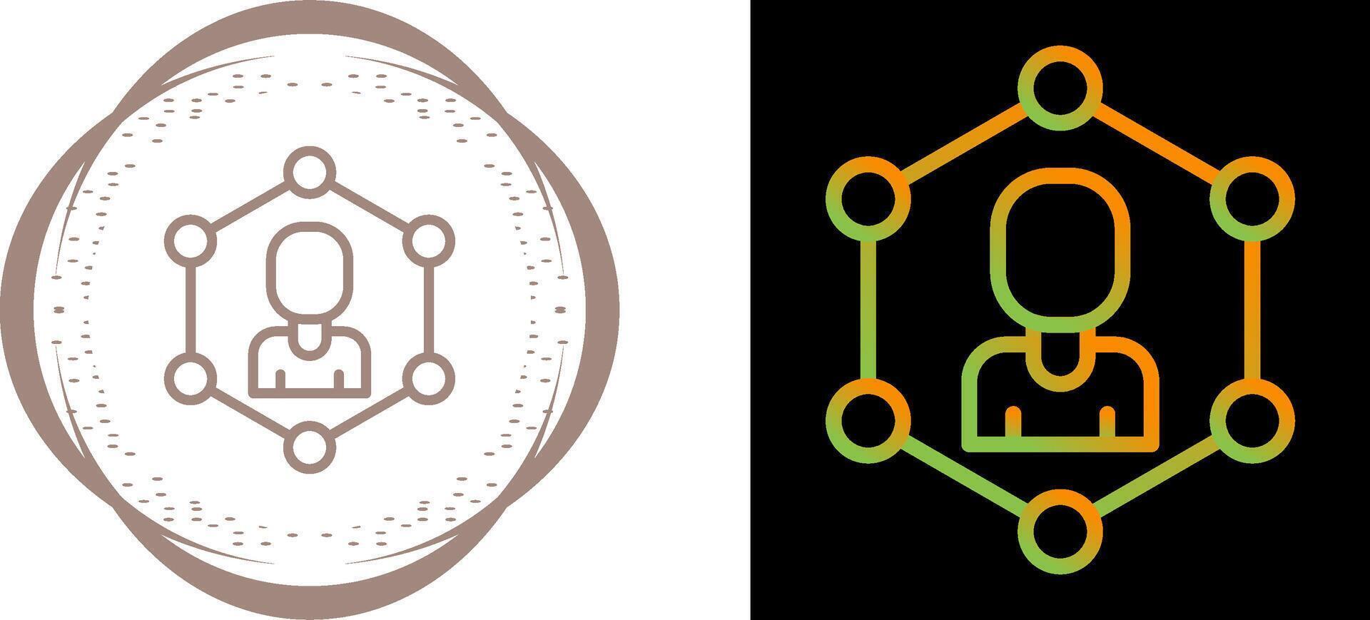 red segmentación vector icono