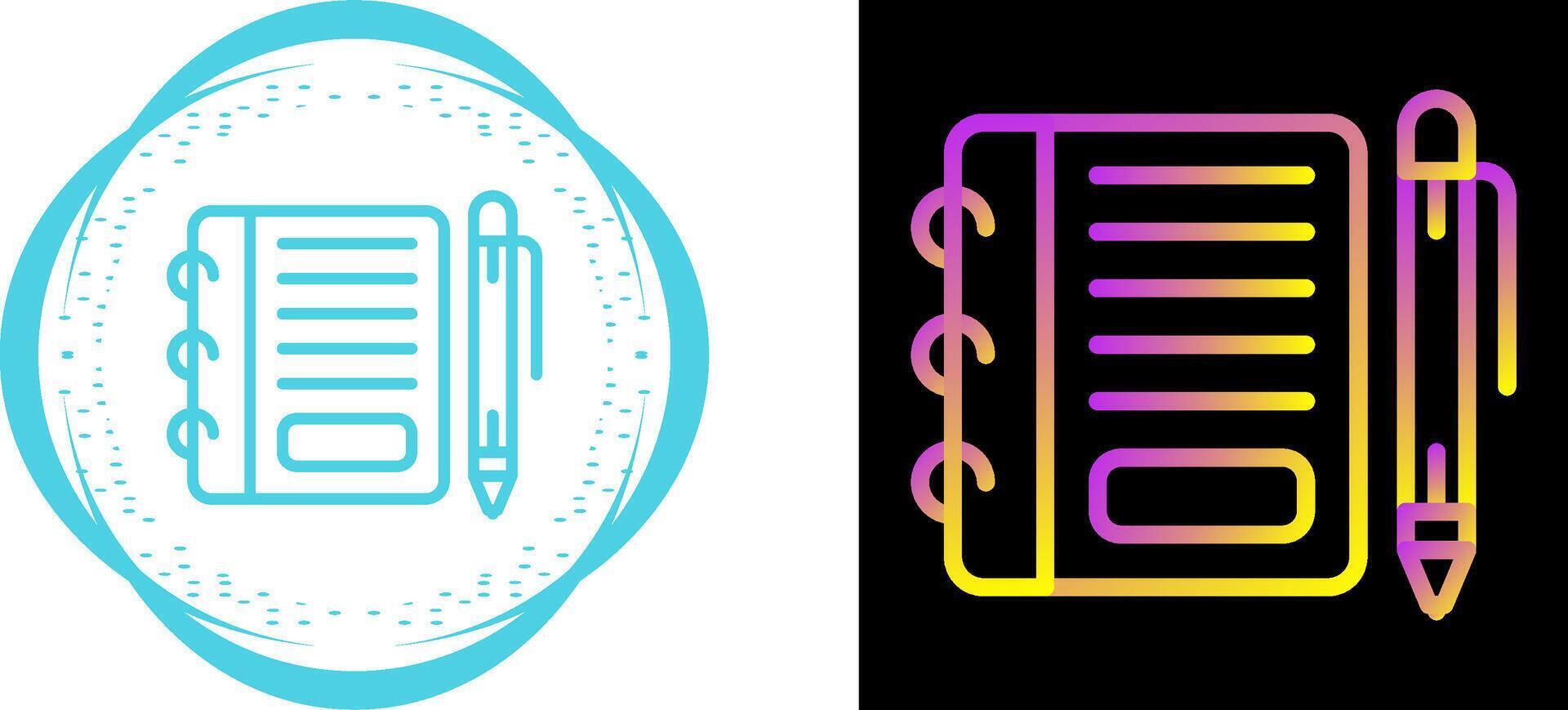 Notepad with pen Vector Icon