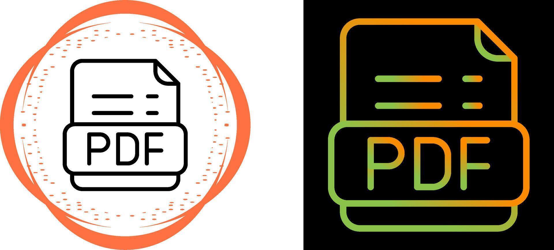 Pdf Format Vector Icon