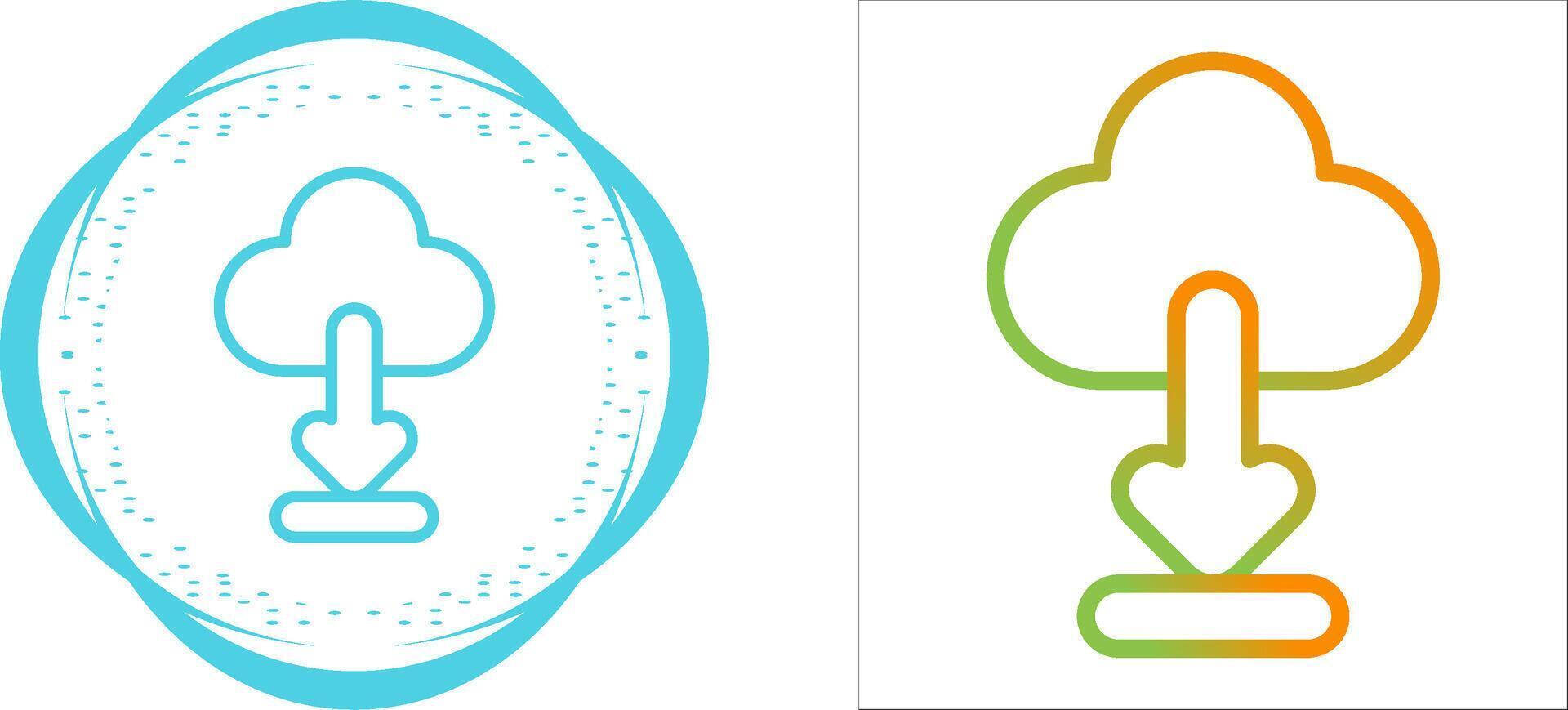 Cloud Download Vector Icon