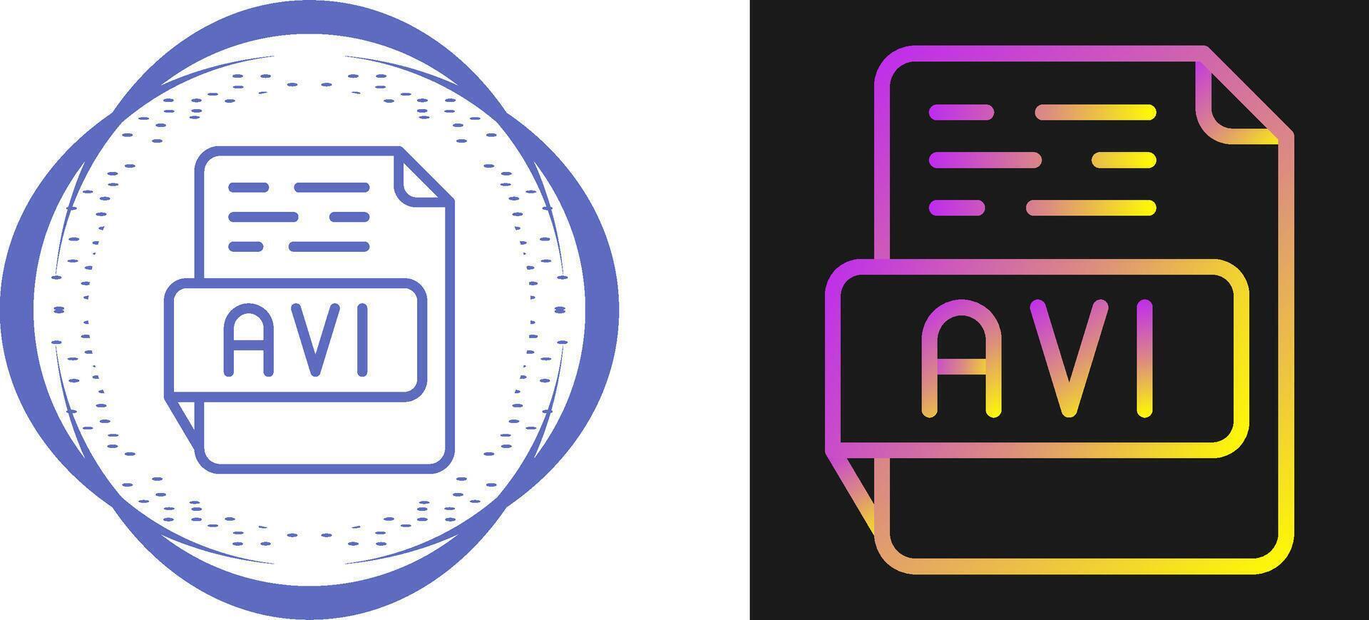 AVI Vector Icon