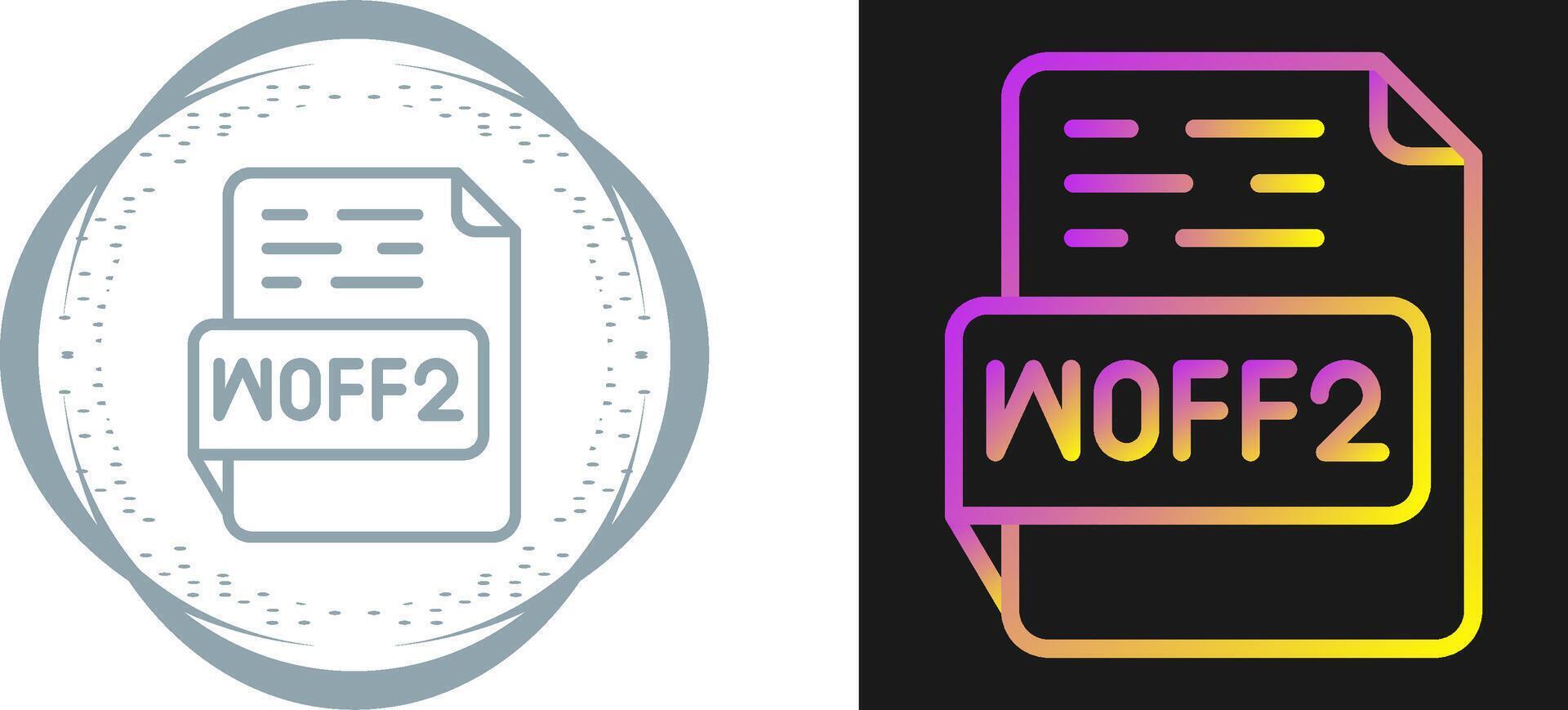 WOFF2 Vector Icon