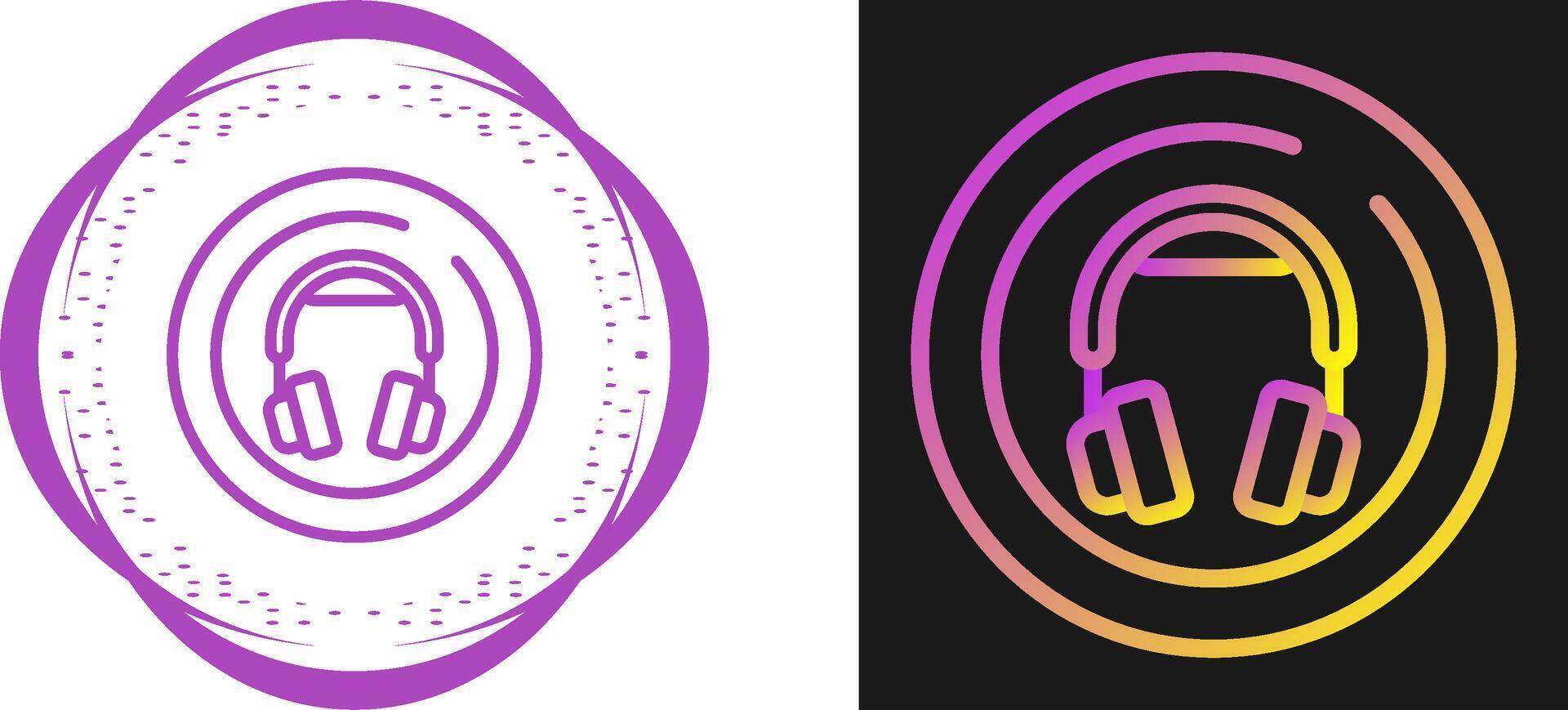 Headphones Circle Vector Icon