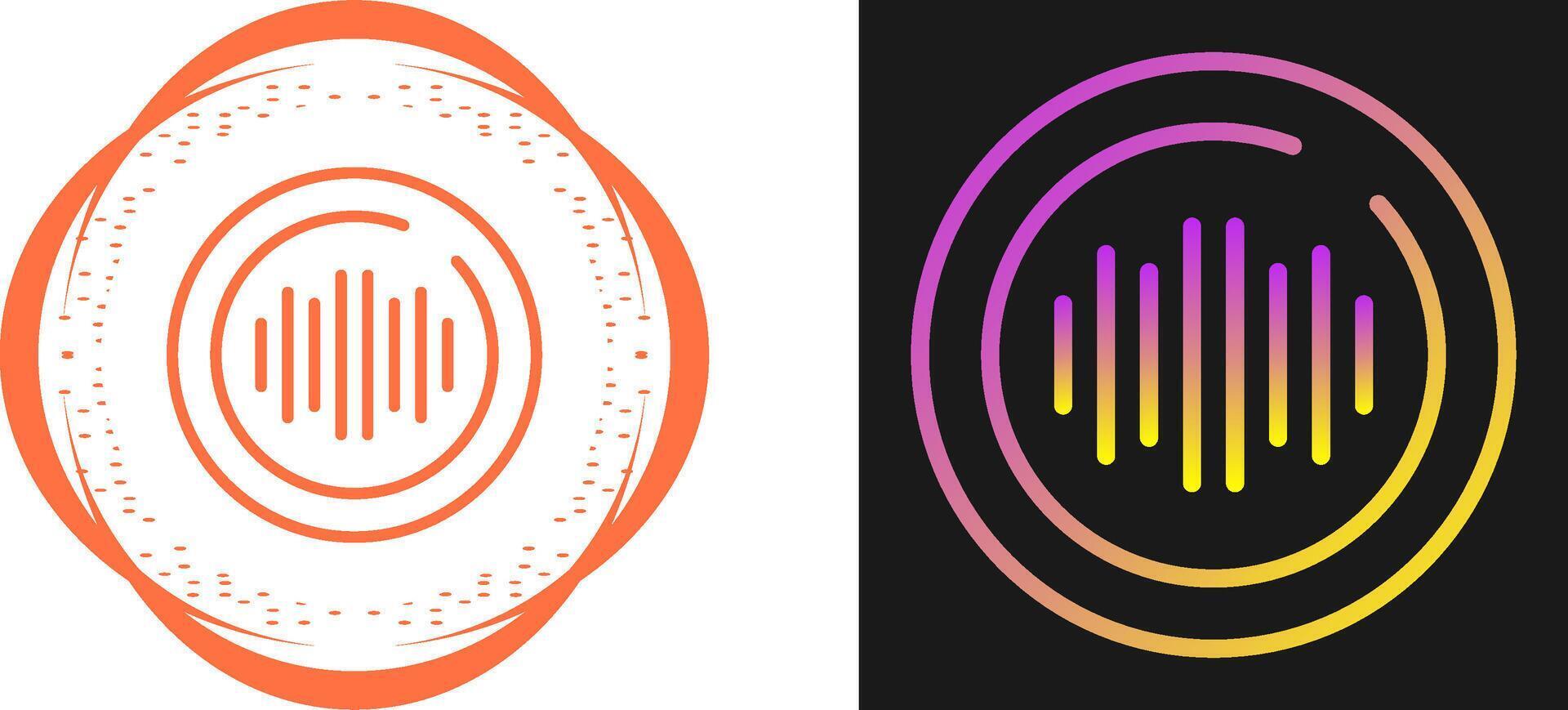 Audio Spectrum Circle Vector Icon