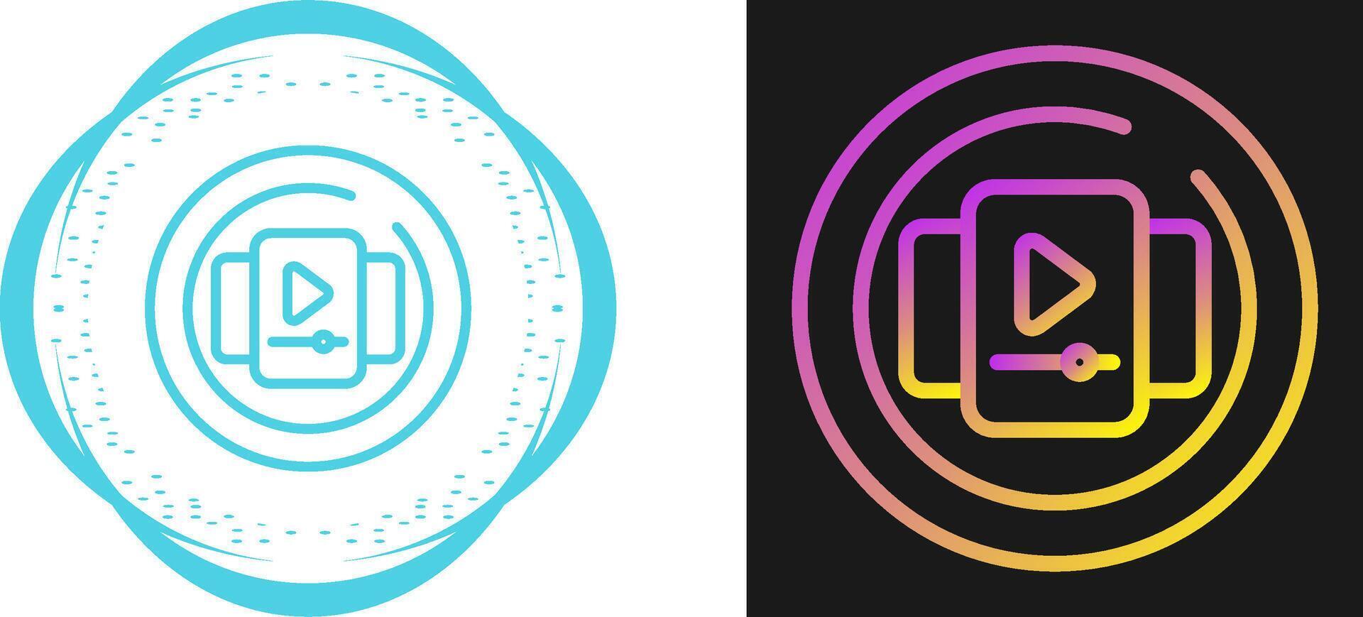 Video Gallery Circle Vector Icon