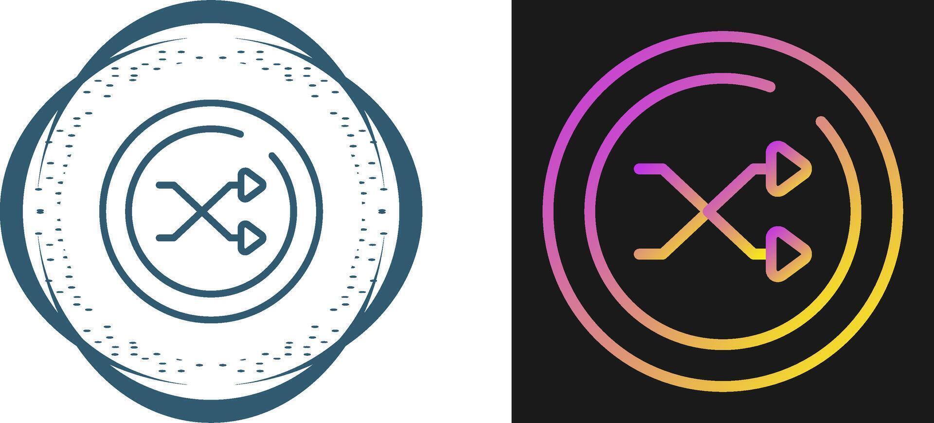 Shuffle Circle Vector Icon