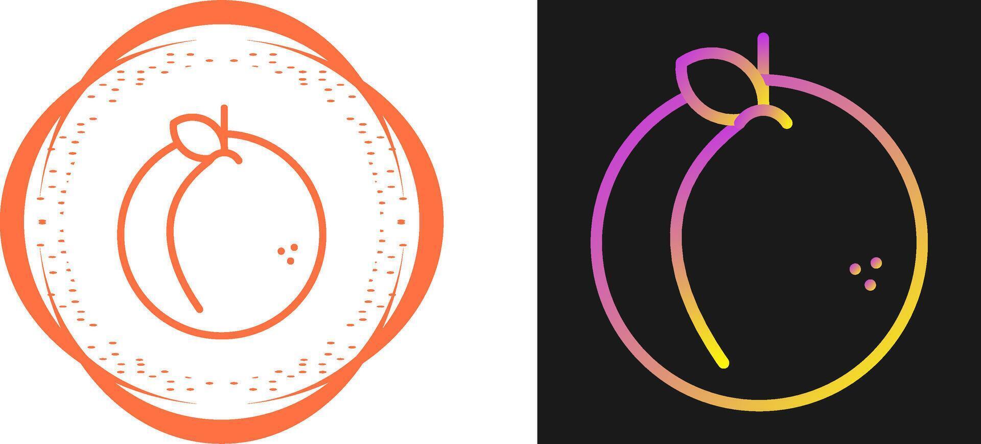 Peach Vector Icon