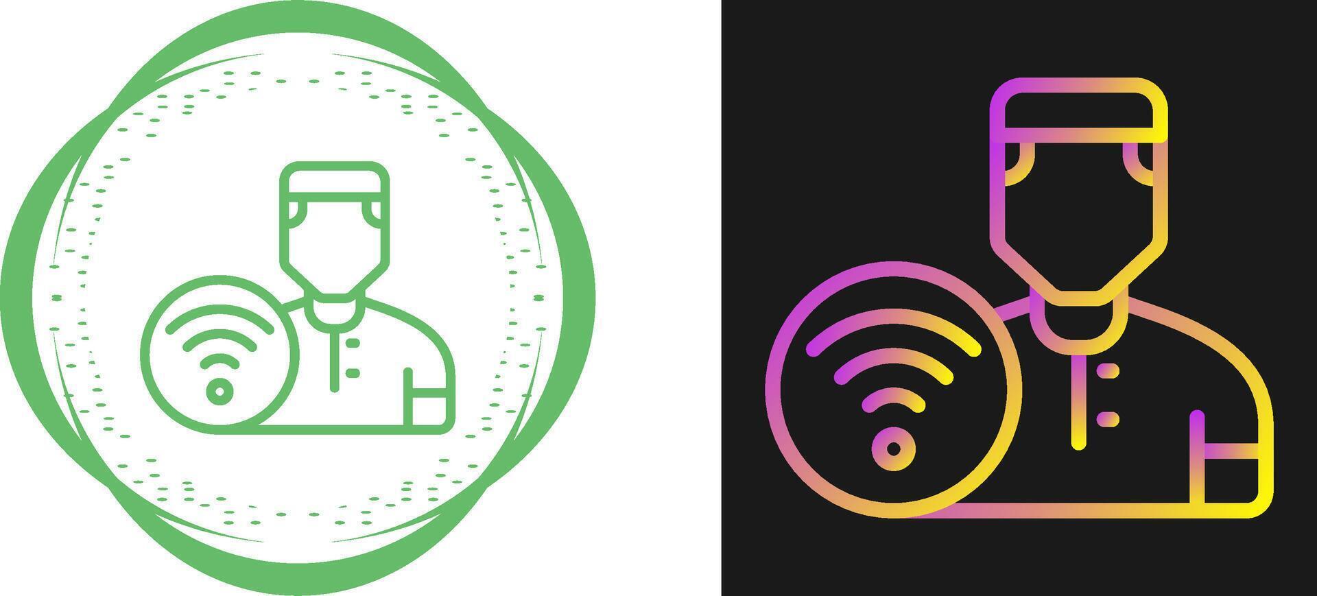 Wifi User Vector Icon