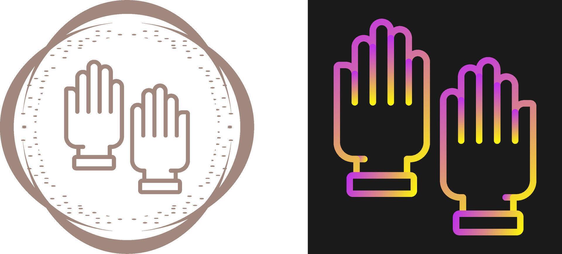 Rubber Gloves Vector Icon