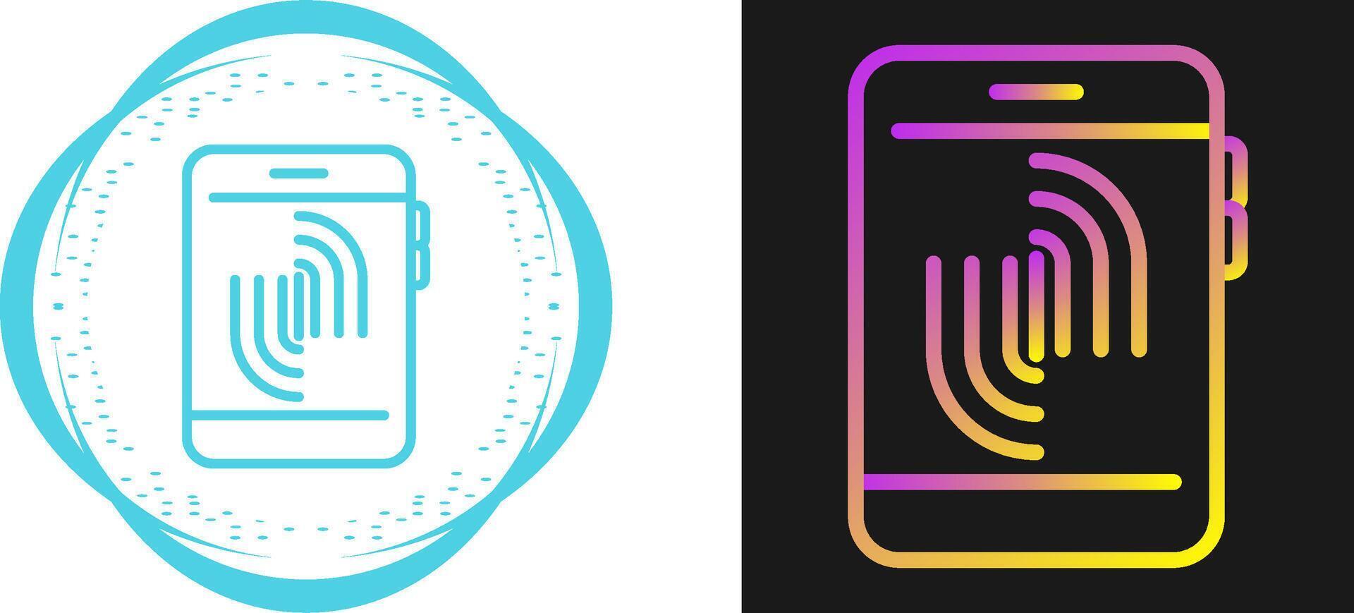 Fingerprint Scanning Vector Icon