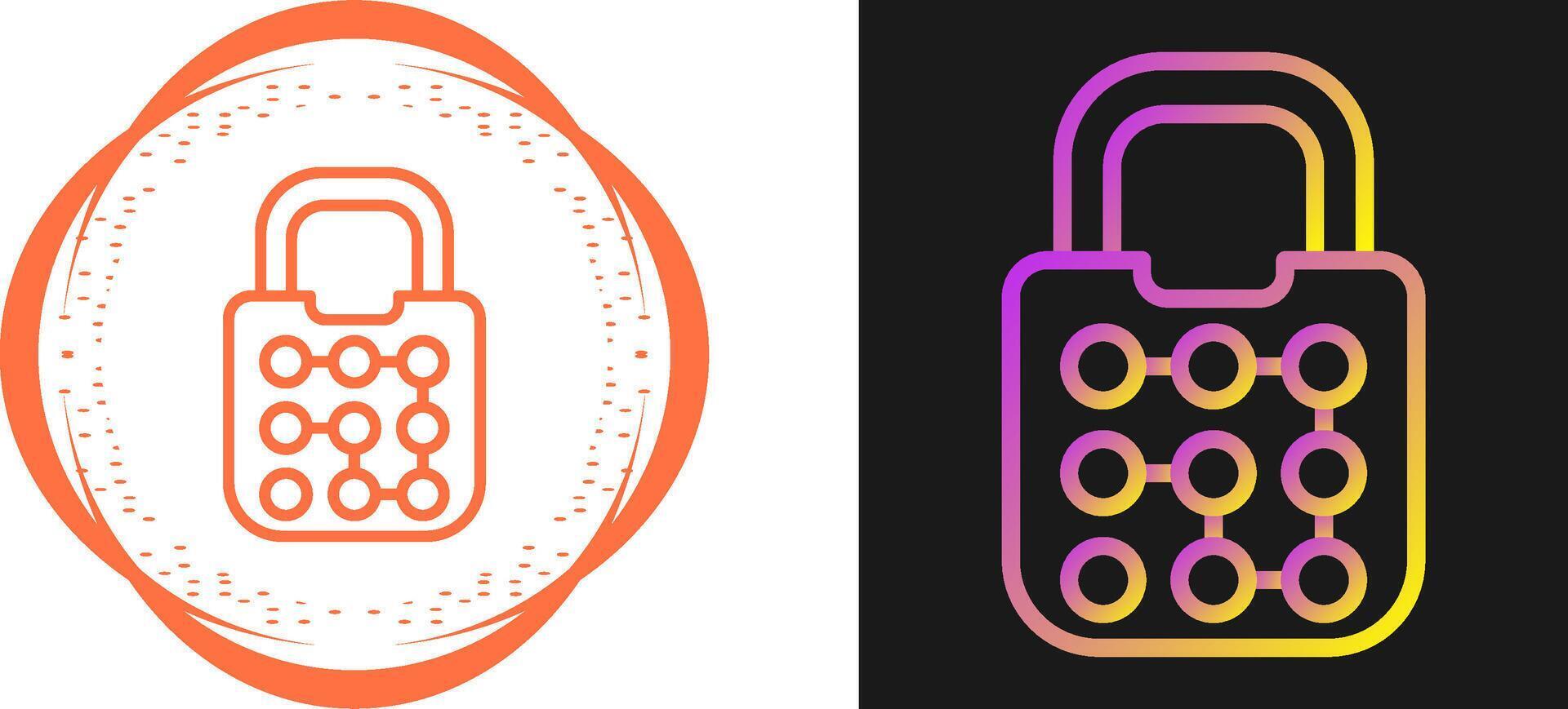 Pattern Lock Vector Icon