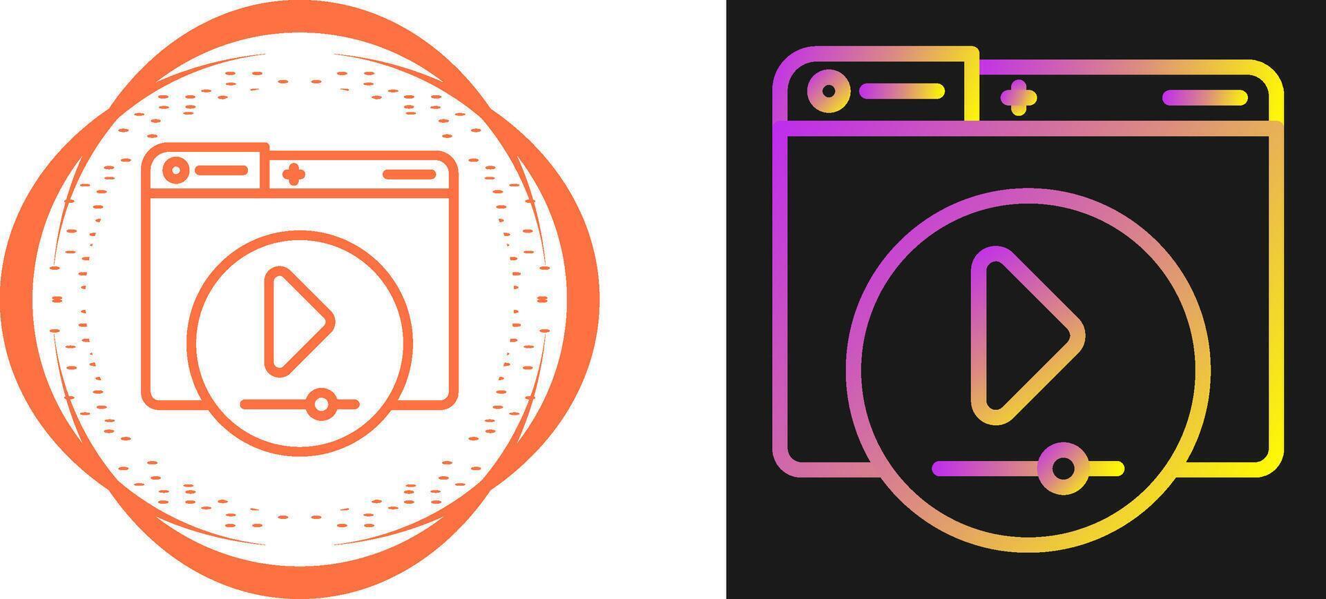 Video Player Vector Icon