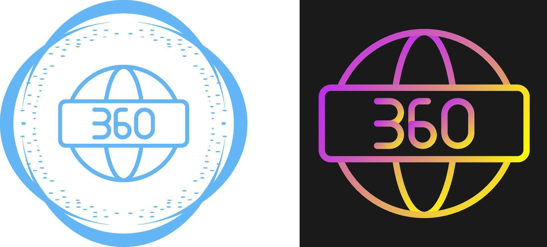 360 Degrees Vector Icon