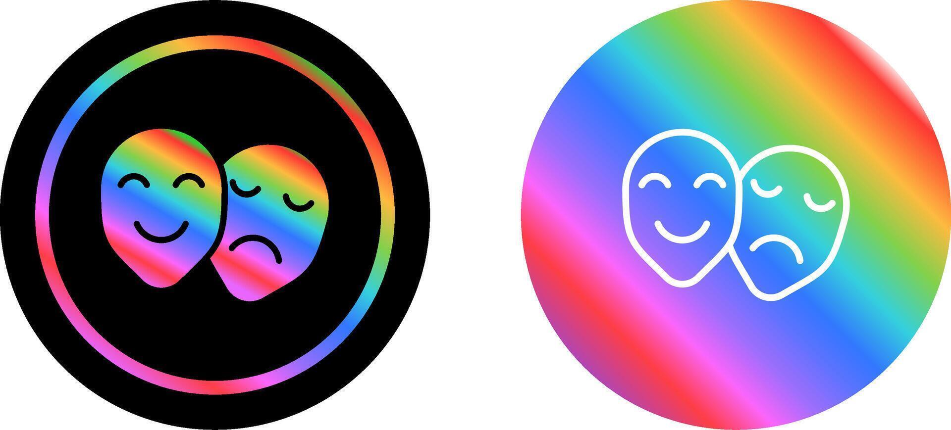 Theatre masks Vector Icon