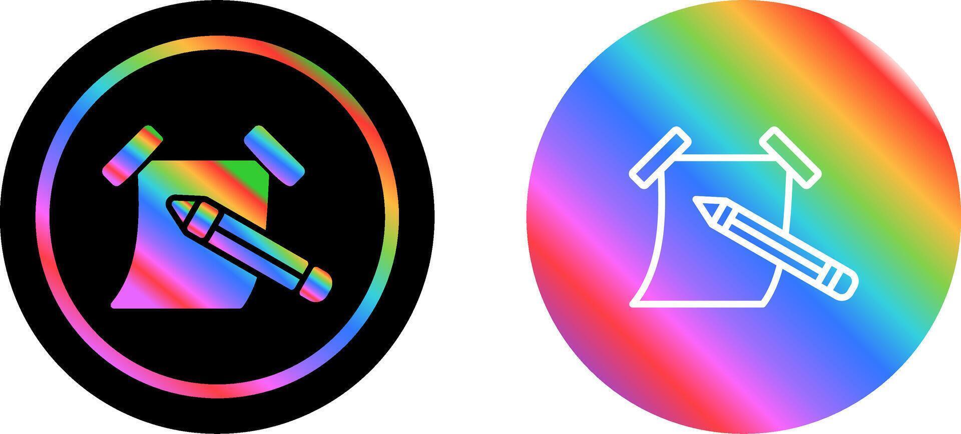 Sticky note with pencil Vector Icon