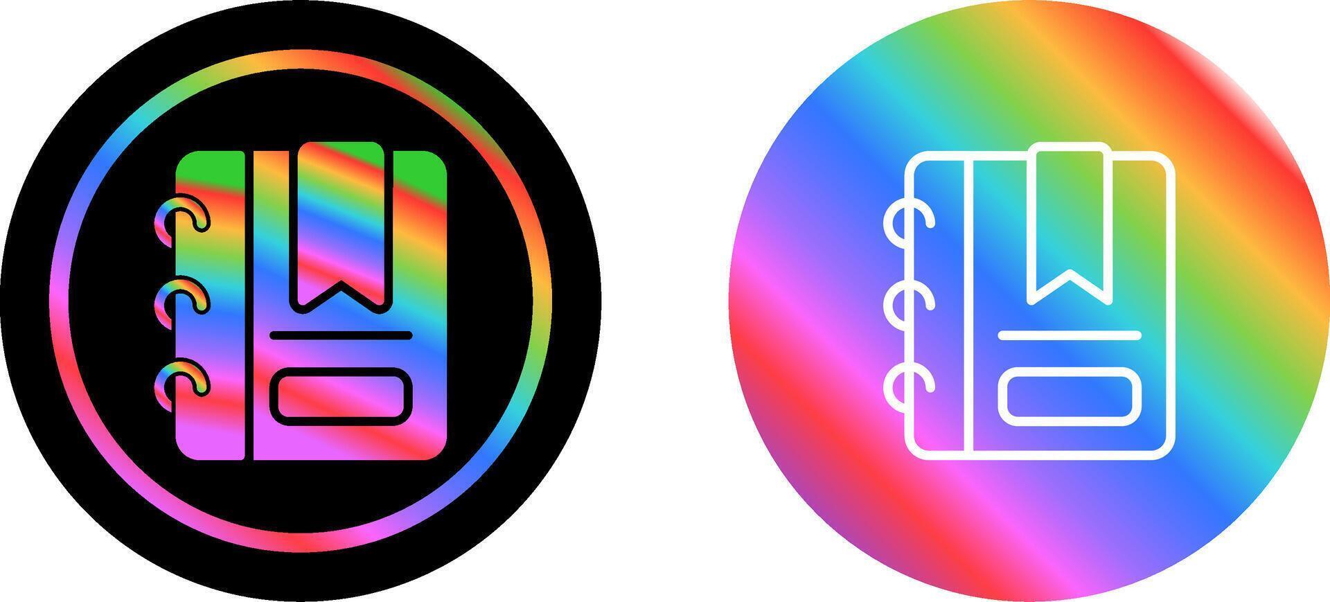 Writing pad with bookmark Vector Icon