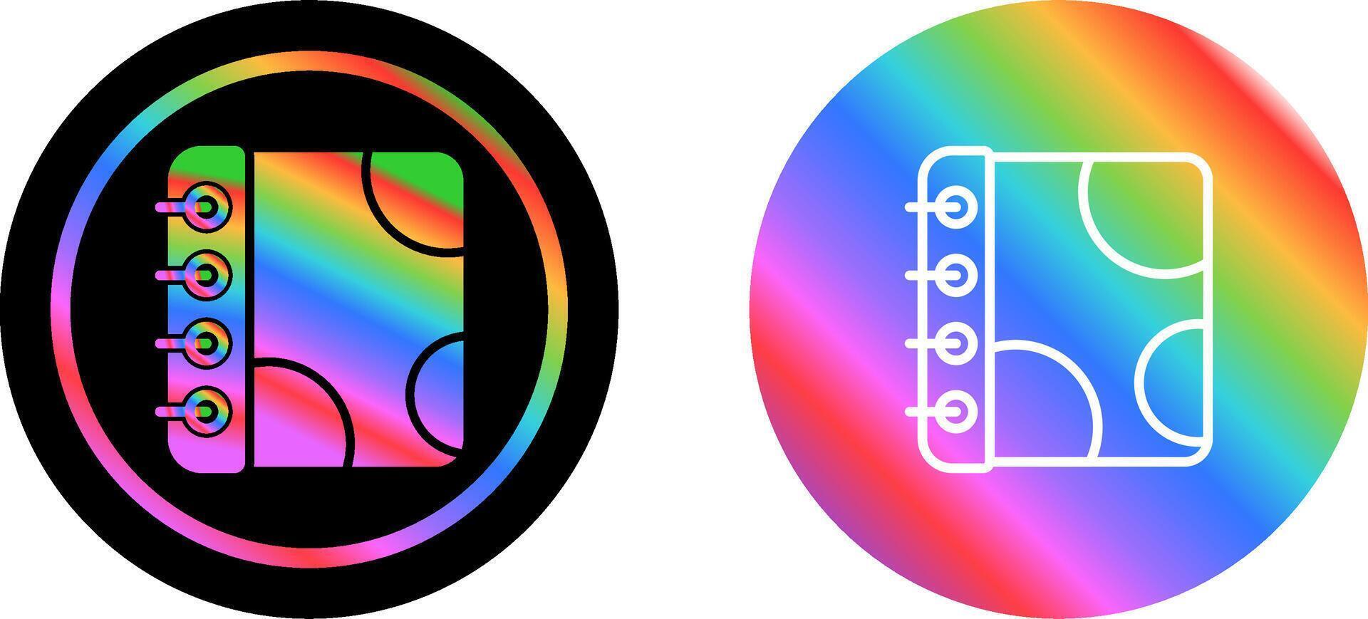 Notebook with Decorative Vector Icon