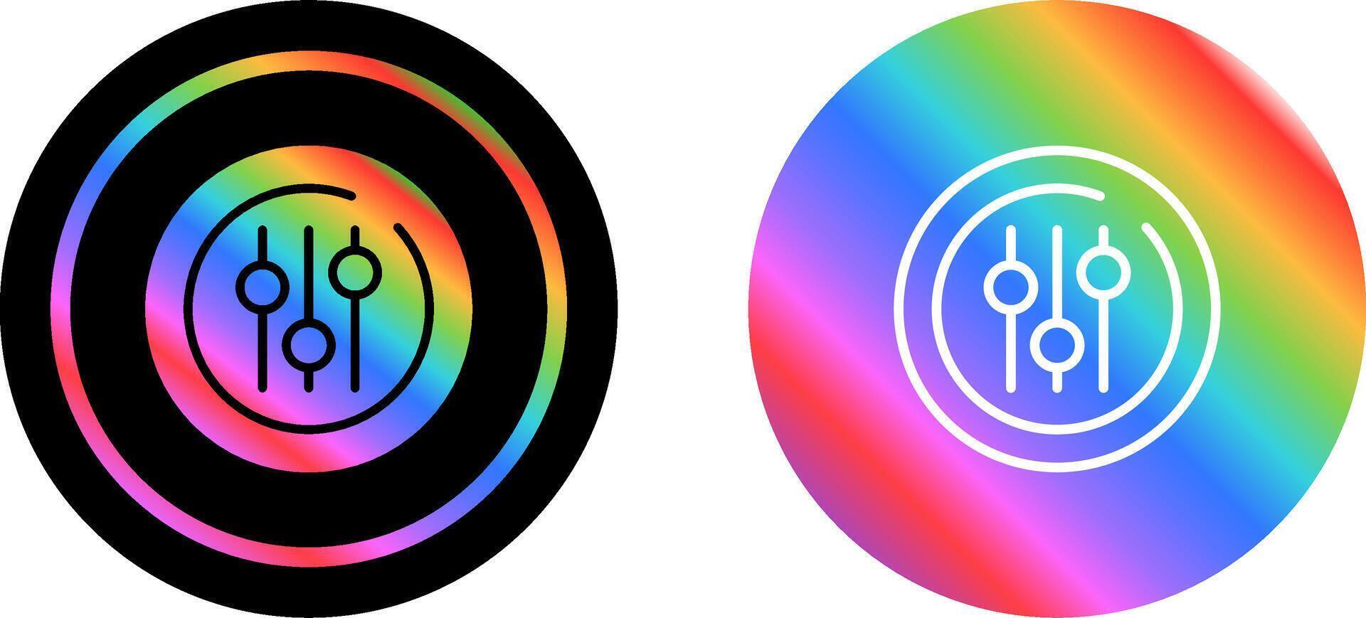 Audio Equalizer Circle Vector Icon