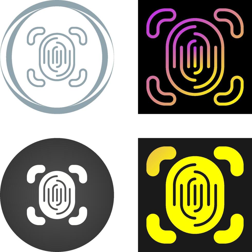 Fingerprint Scanner Vector Icon