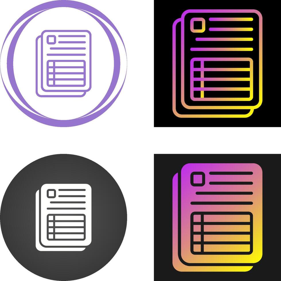 Spreadsheet Vector Icon