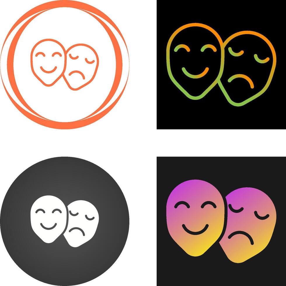 Theatre masks Vector Icon