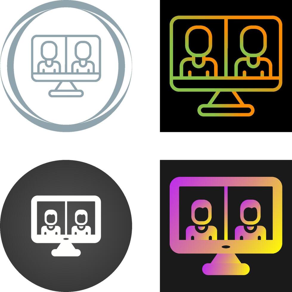 Video Conferencing Vector Icon