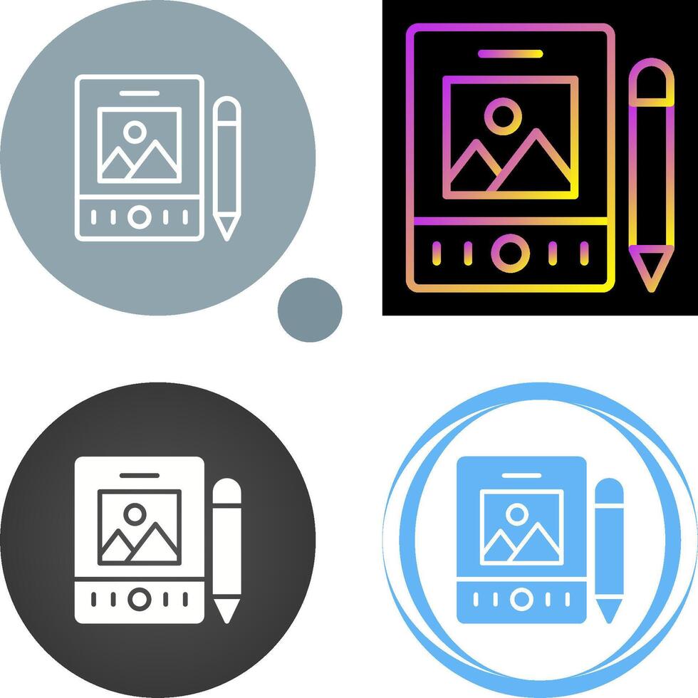 Pen Tablet Vector Icon