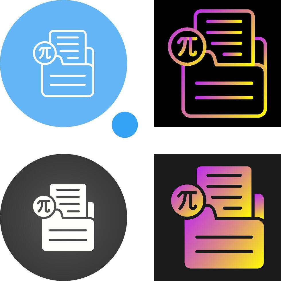 Document Insert Formula Vector Icon