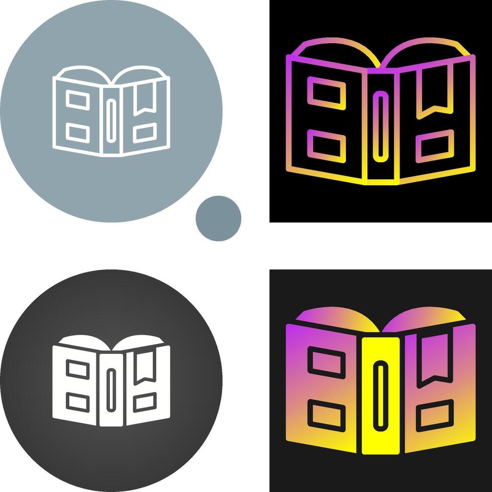 Open book with bookmark Vector Icon