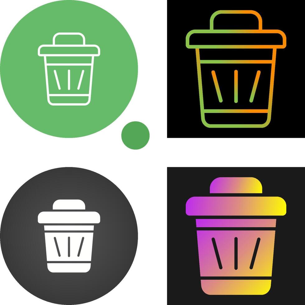 icono de vector de basura