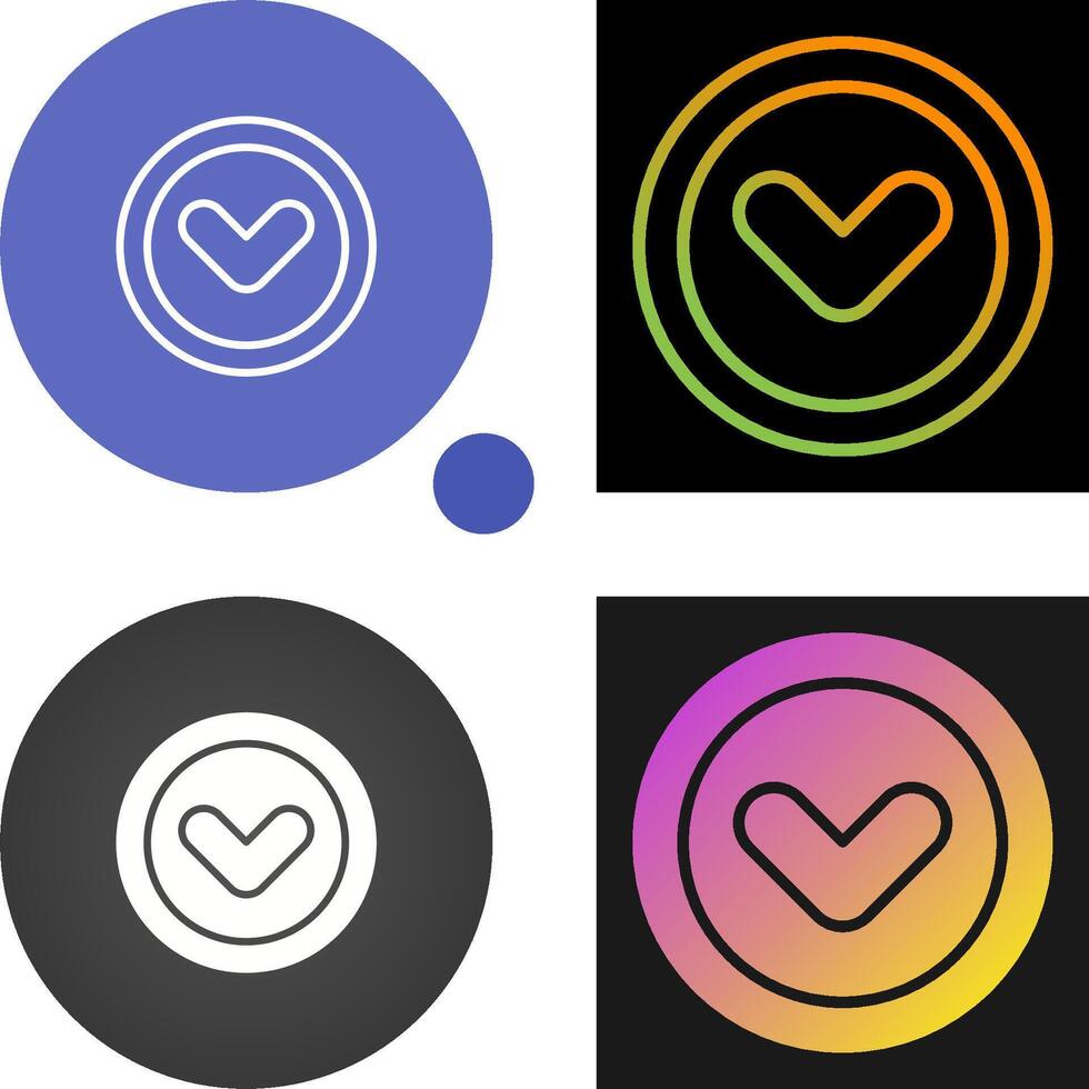 Angle Down Vector Icon