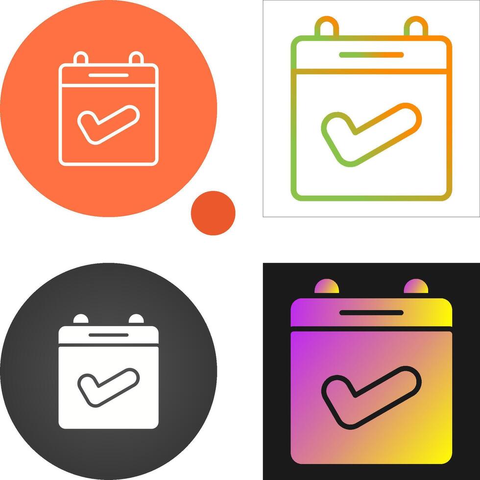 Calendar Check Vector Icon
