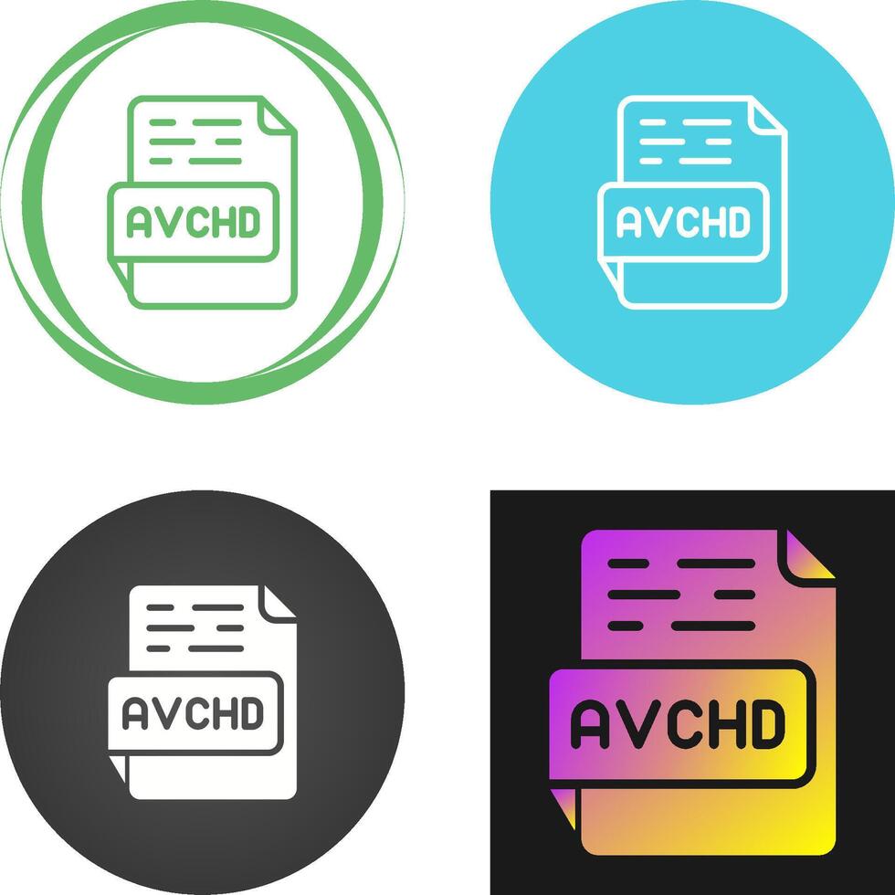 avchd vector icono