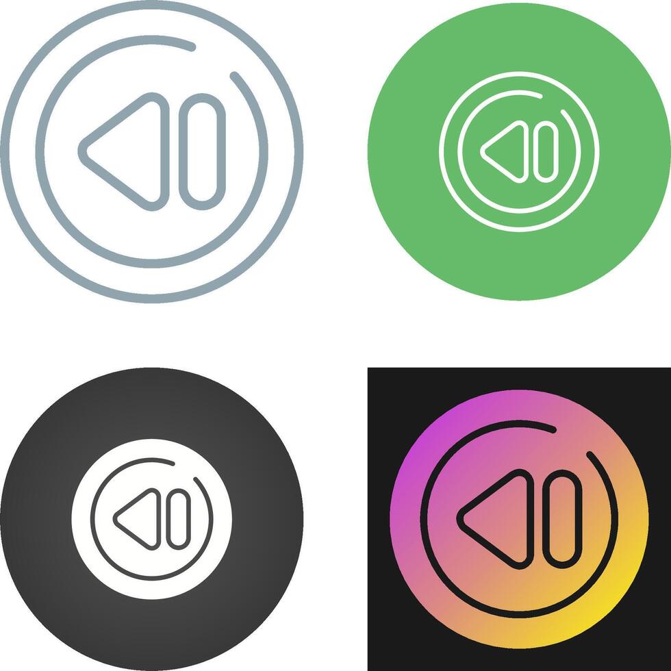 Previous Track Circle Vector Icon
