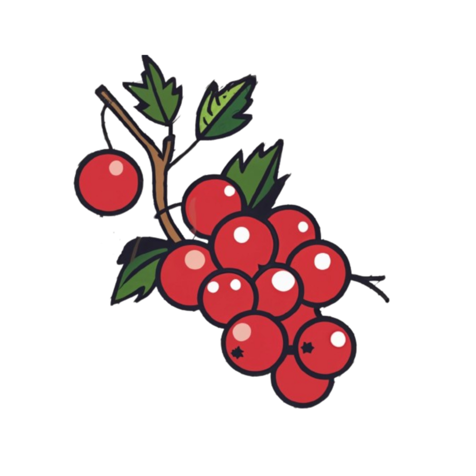 AI generated Red Currants fruit on transparent background png