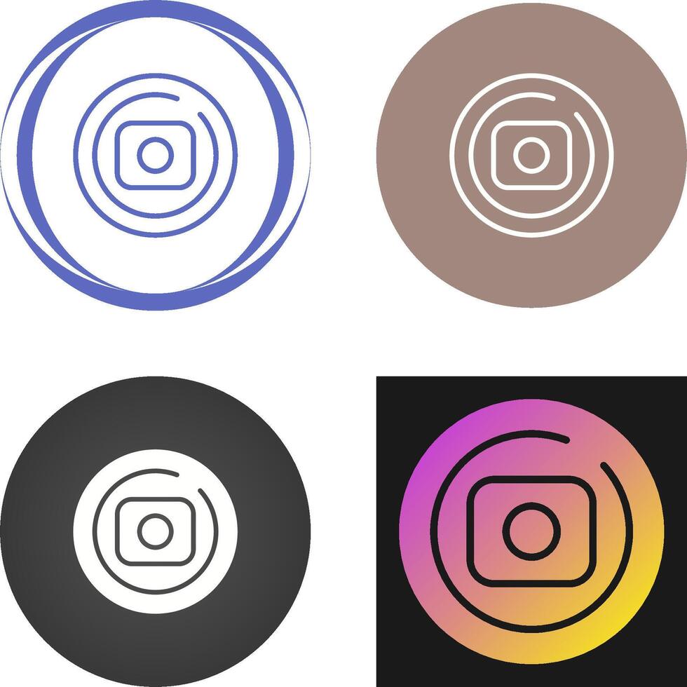 grabar circulo vector icono