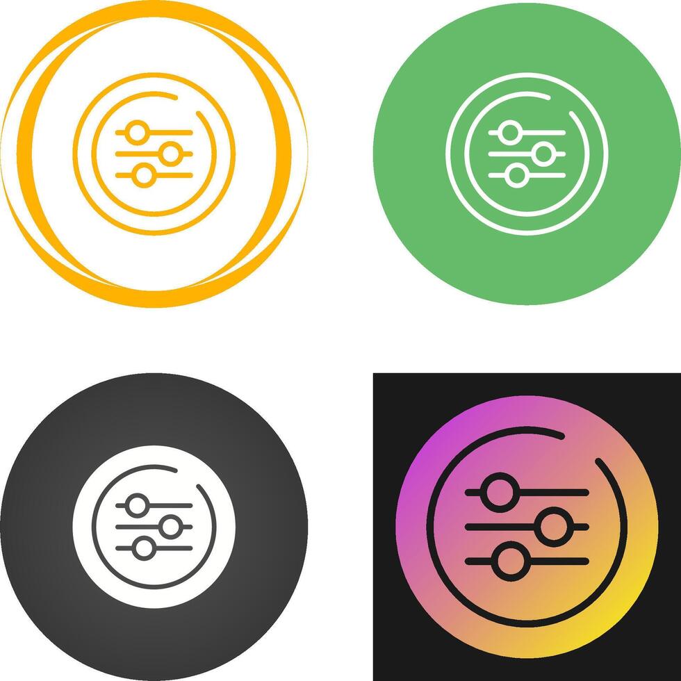 Equalizer Circle Vector Icon