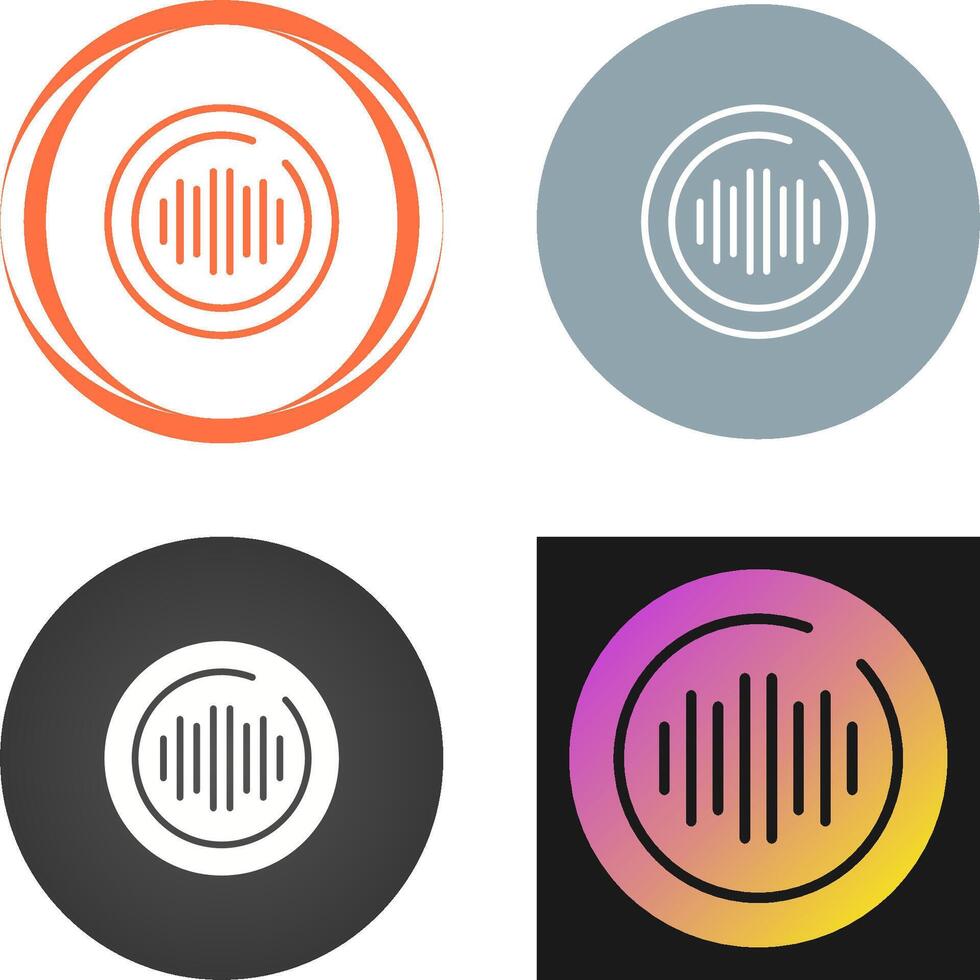 audio espectro circulo vector icono