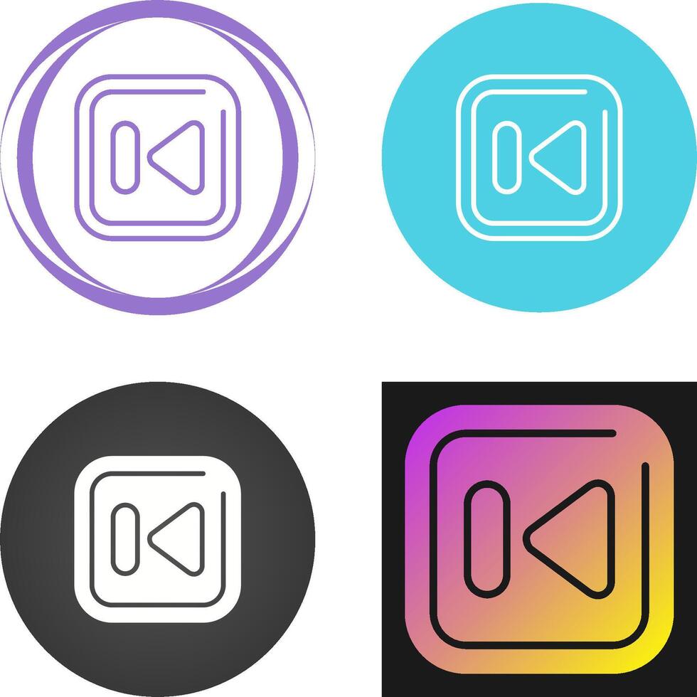 Previous Track Square Vector Icon