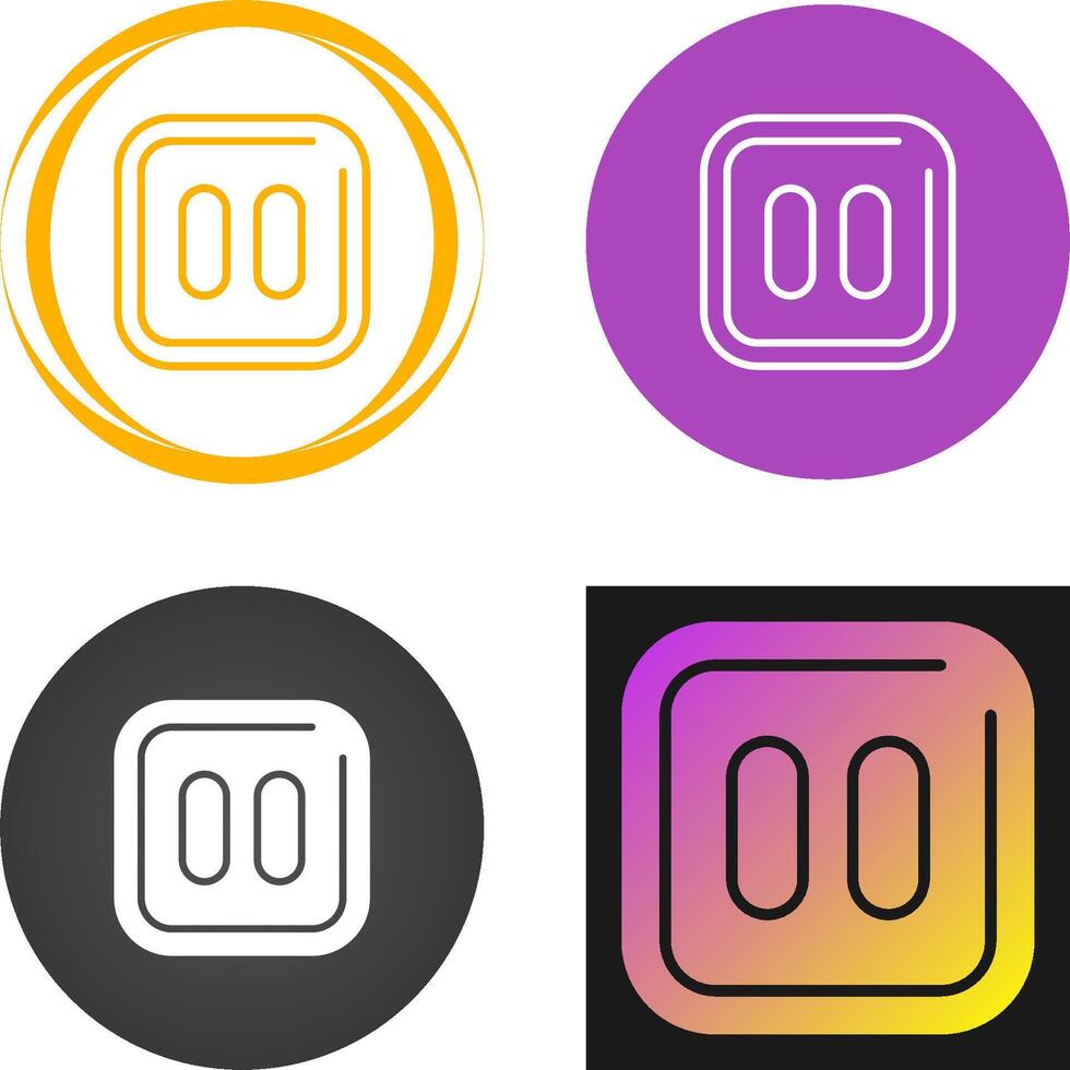Pause Sqaure Vector Icon