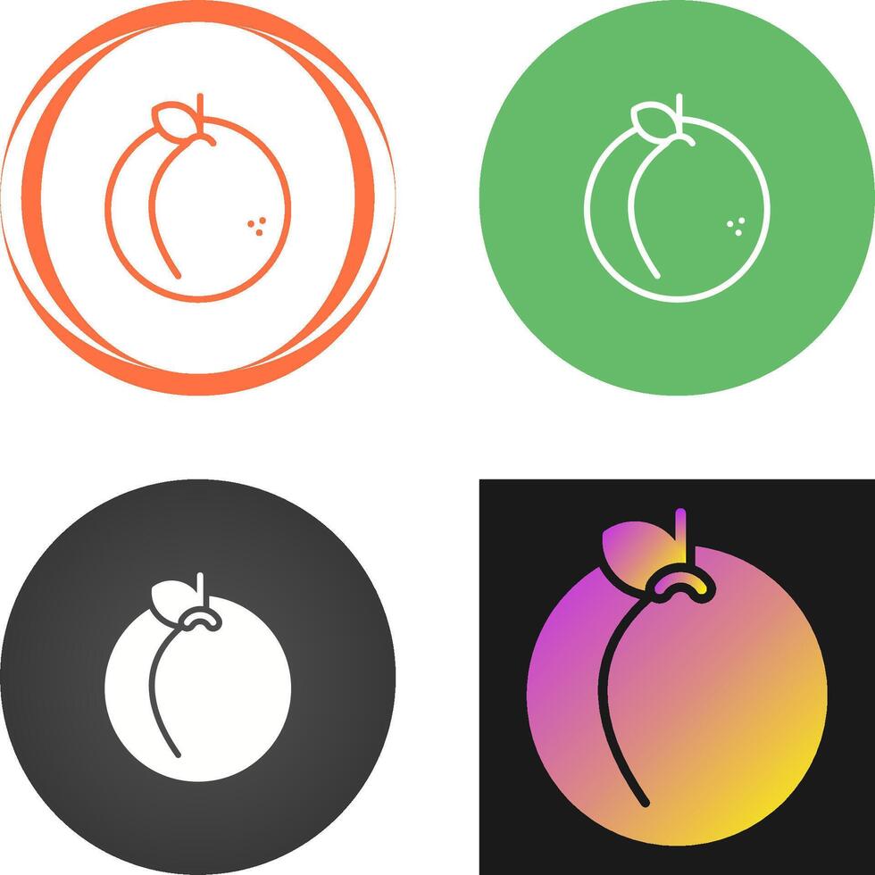 Peach Vector Icon
